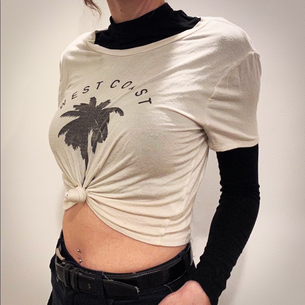 White “West Coast” crop top